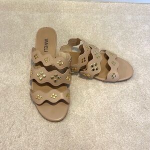 Vaneli Women’s Taupe Genuine Leather Sandals Size 8